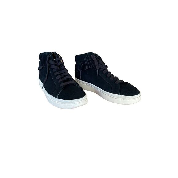 UGG Mens Black Suede Lace Up Cali Fringe High-Top Trainer Sneaker Size 10 - Picture 1 of 8